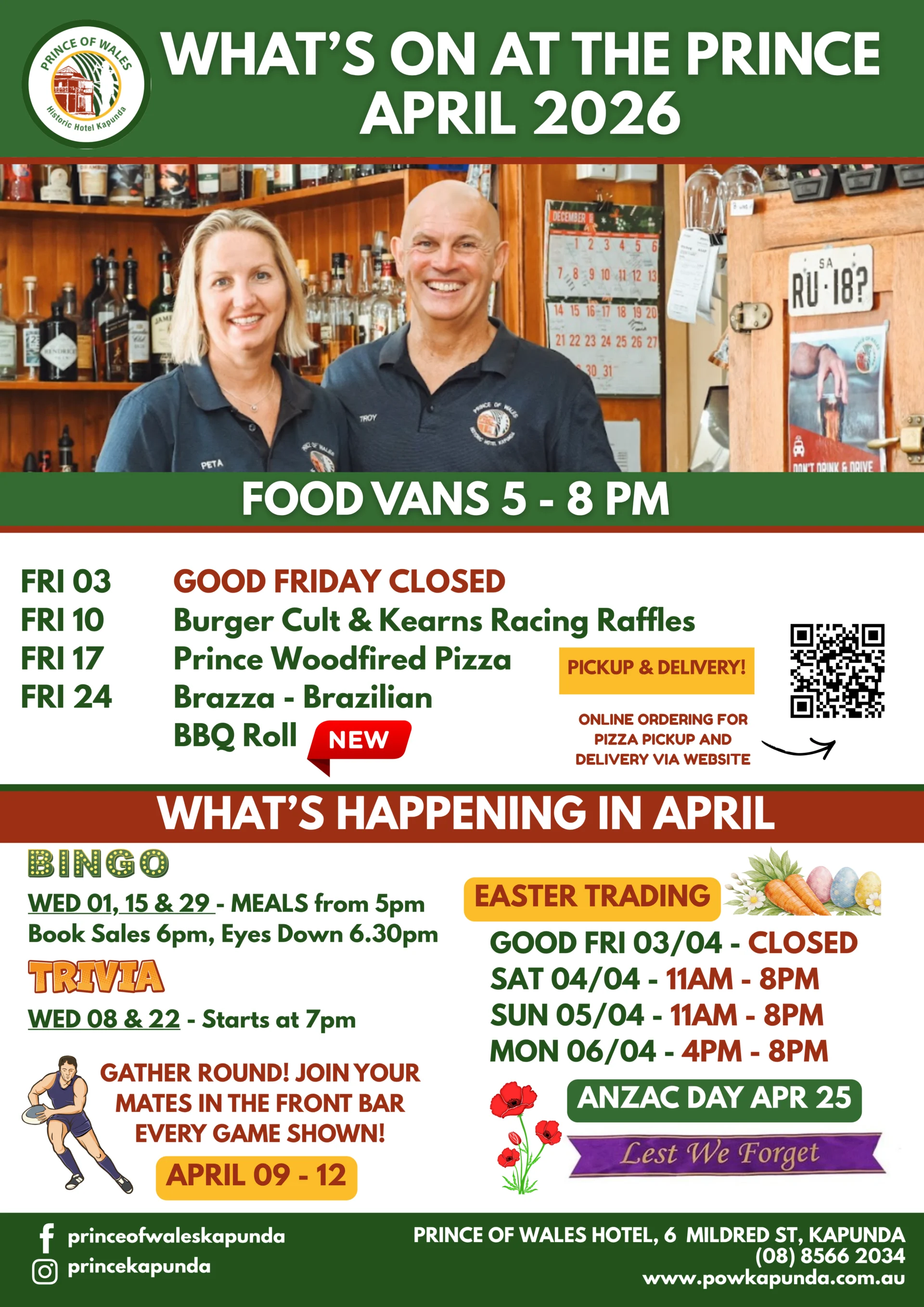 What's on at The Prince APRIL26