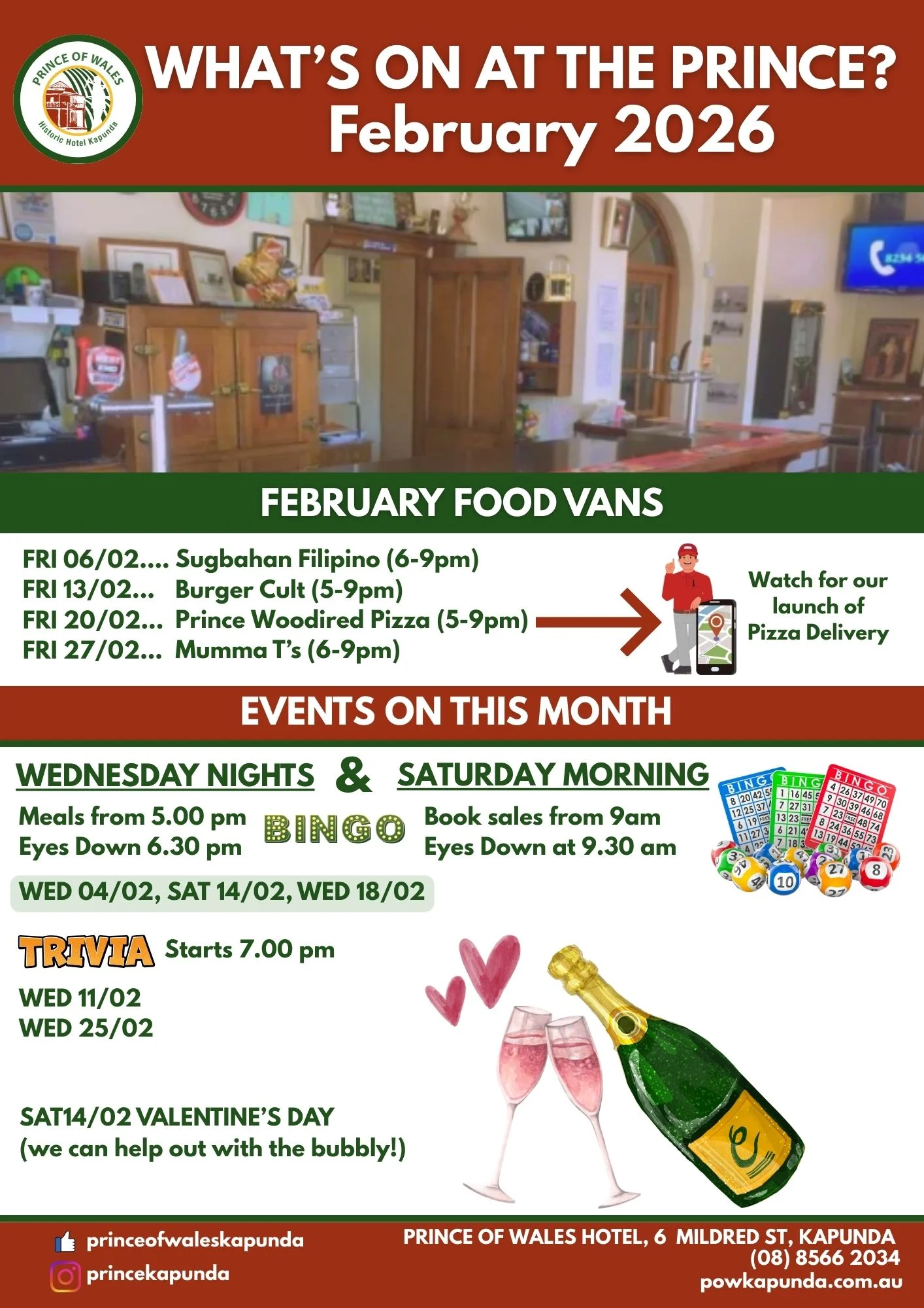 What's on at The Prince Feb26