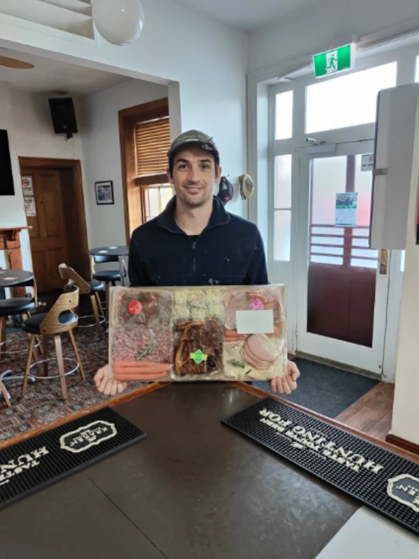 Kapunda meat raffle winner at the prince of wales 1